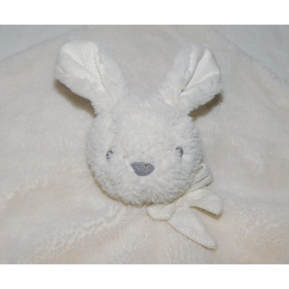 Little miracles White Bunny rabbit Security Blanket Baby Infant lovey nunu Plush - Picture 2 of 6